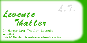 levente thaller business card